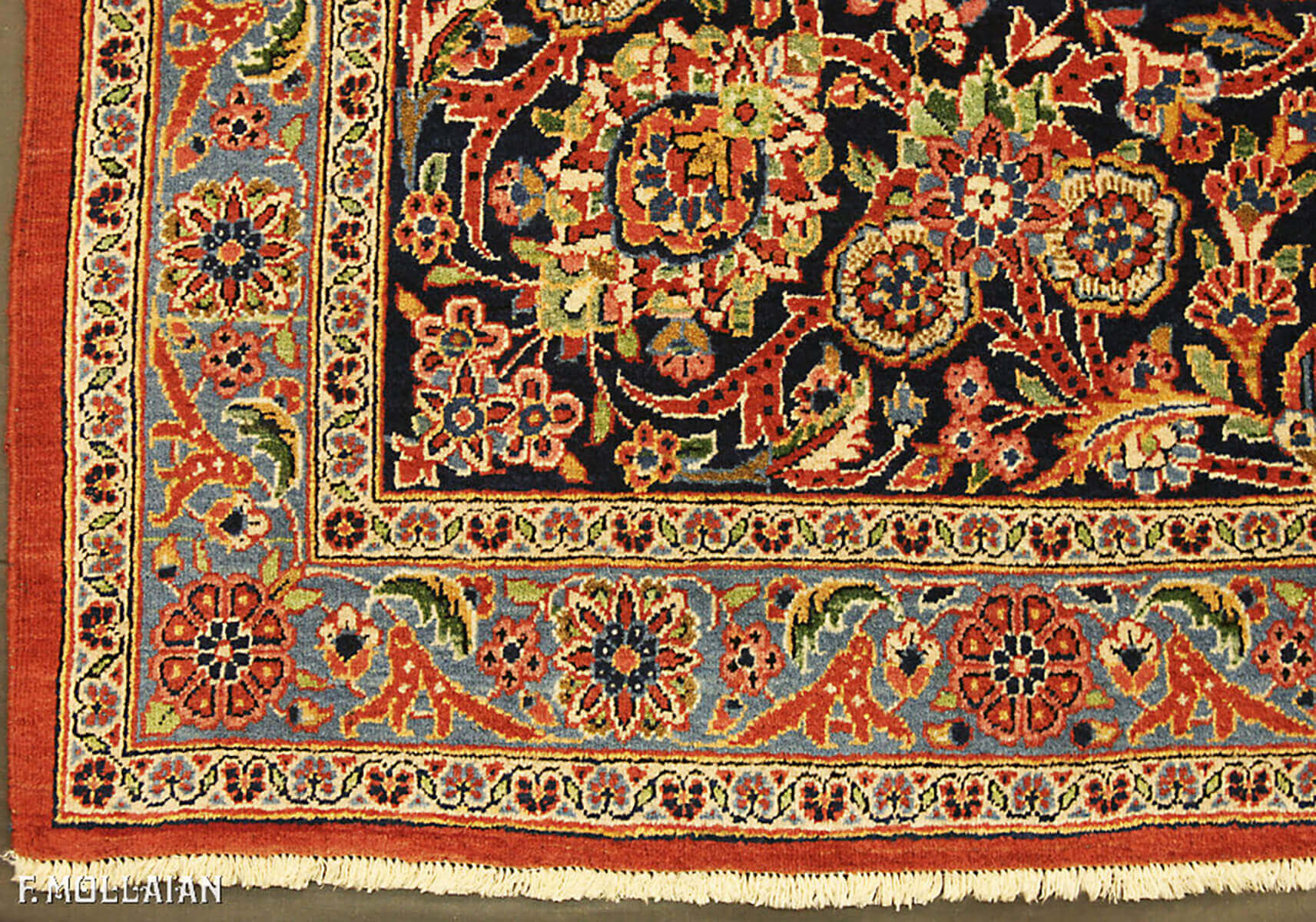 Tapis Persan Semi-Antique Kashan Dabir n°:62517068
